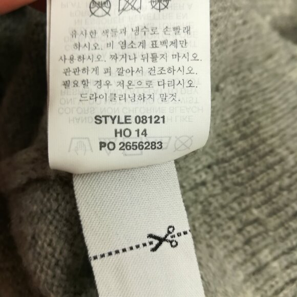 J Crew Sweater 1/4 Zip Merino Wool Gray Suede Elbow Patch Mens Large Slim Fit - Picture 7 of 11